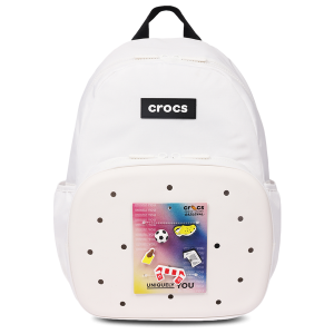 Crocs Back to School Backpack with EVA Front Pocket - Adult - White