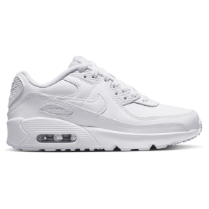 Nike Air Max 90 - Boys' Grade School - White/White/Metallic Silver
