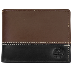 Timberland Hunter Two-Tone Leather Commuter Wallet - Men's - Black/Brown