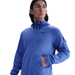 Nike Therma Fleece Full-Zip Hoodie - Men's - Comet Blue/Comet Blue/Black