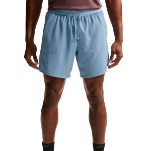 Nike Dri-FIT Stride 2in1 7" Shorts - Men's - Reflective Silver/Work Blue