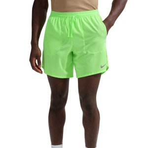 Nike Dri-FIT Stride 7in Brief-Lined Shorts - Men's - Lime Blast/Reflective Silver