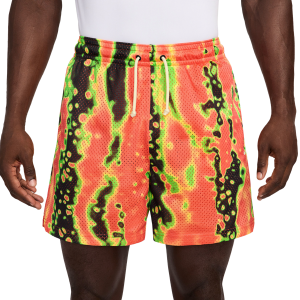Nike Dri-FIT 5 Inch Mesh Print Shorts - Men's - Turf Orange/Pale Ivory