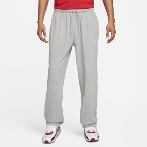 Nike Club Knit Open Hem Pants - Men's - White/Dark Grey Heather