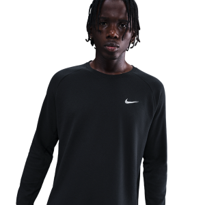 Nike Dri-FIT STRIDE WAFFLE CREW - Men's - Black/Reflective Silver
