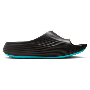 Nike Reactx Rejuven8 Slides - Men's - Black/Gamma Blue/Metallic Silver
