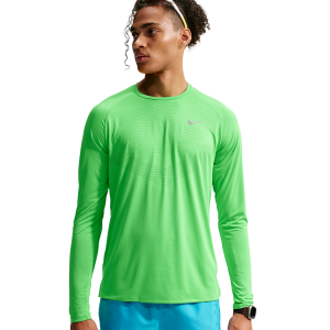 Nike Dri-FIT Adv Stride LS Top - Men's - Green Spark/Reflective Silver