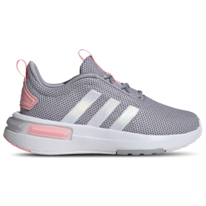 adidas Racer TR23 - Girls' Grade School - Glory Grey/Iridescent/Pink Spark