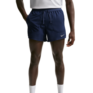 Nike Dri-FIT Stride 5in Brief-Lined Shorts - Men's - Midnight Navy/Reflective Silver