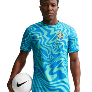Nike Brasil Pre Match Jersey - Men's - Teal/Blue