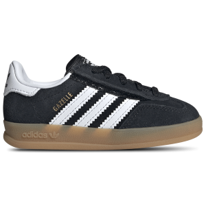 adidas Originals Gazelle Indoor Elastic Lace - Boys' Toddler - Ftwr White/Core Black/Gum