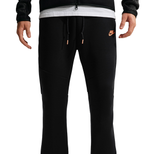 Nike Tech Fleece Open Hem Pants - Men's - Black/Orange