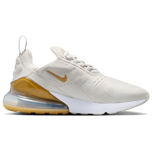 Nike Air Max 270 - Women's - White/Mtlc Gold/Lt Bone