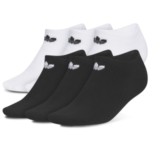adidas Trefoil No Show 6 Pack - Boys' Grade School - Black/White