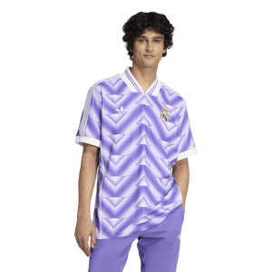 adidas Real Madrid LF Jersey - Men's - Purple Rush/White