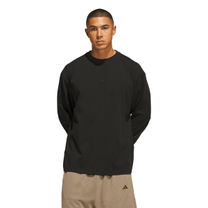 adidas Basketball Single Jersey Long Sleeve T-Shirt - Men's - Black
