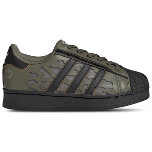 adidas Originals Superstar Led Lights Elastic Lace - Boys' Preschool - Silver Pebble/Olive Strata/Core Black