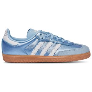 adidas Originals Samba - Girls' Preschool - Footwear White/Metallic Blue