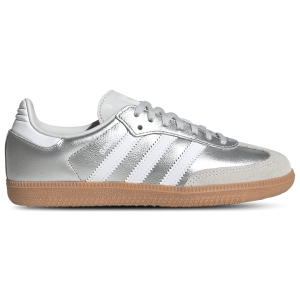 adidas Originals Samba - Girls' Grade School - Silver/White