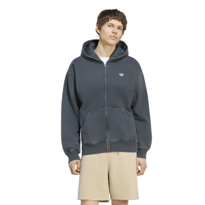 adidas Essential Full-Zip Washed Hoodie - Men's - Black