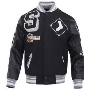 Pro Standard Chicago White Sox Mash Up Wool Varsity Jacket - Men's - Black/Gray