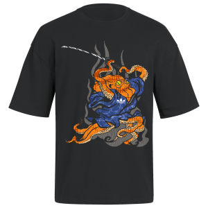 adidas Japanese Samurai Squid Graphic T-Shirt - Men's - Black/Black