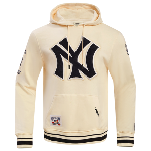 Pro Standard New York Yankees Retro Classic Fleece PO Hoodie - Men's - Eggshell/Midnight Navy