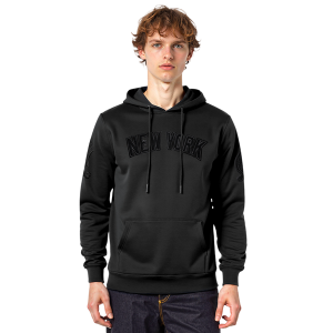 Pro Standard New York Yankees Triple Black Dk PO Hoodie - Men's