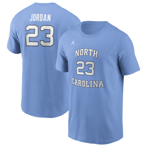 Jordan UNC Name & Number T-Shirt - Men's - Valor Blue