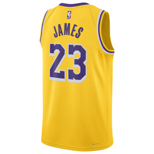 Nike NBA Lakers Swingman Icon Edition Jersey - Men's - Yellow/Purple
