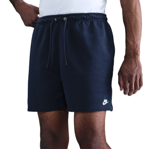 Nike Club Flow French Terry Shorts - Men's - Obsidian/Obsidian/White