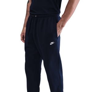Nike Club Cuff Fleece Pants - Men's - White/Obsidian/Obsidian