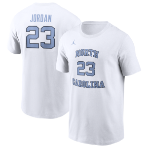 Jordan UNC Name & Number T-Shirt - Men's - White