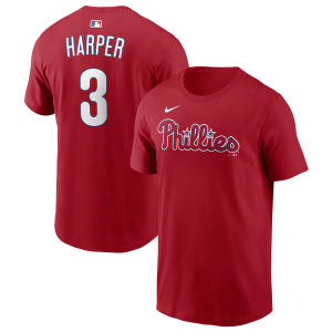 Nike MLB Philadelphia Phillies Name and Number Tshirt - Men's - Red