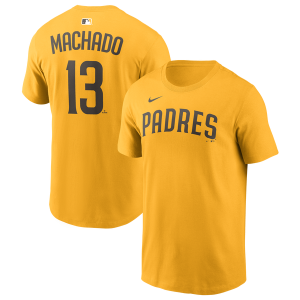 Nike Padres Name & Number T-Shirt - Men's - Yellow