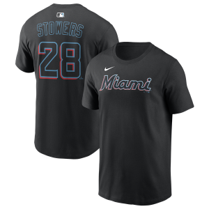Nike Miami Marlins Name & Number T-Shirt - Men's - Black