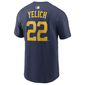 Nike Brewers Name and Number T-Shirt - Men's - Navy