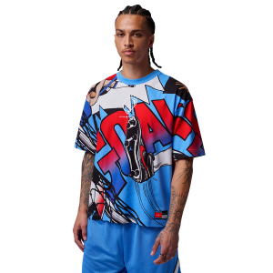 Jordan Brooklyn GFX Short Sleeve Crew - Men's - Blue/Red