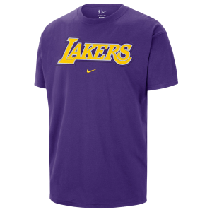 Nike Lakers Wordmark Standard Issue S/S T-Shirt - Men's - Purple