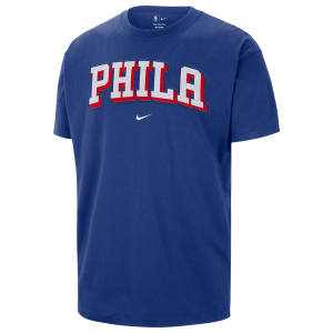 Nike 76ers Wordmark Standard Issue Short S/S T-Shirt - Men's - Blue