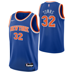 Nike Karl-Anthony Towns Knicks Icon Jersey - Boys' Grade School - Rush Blue