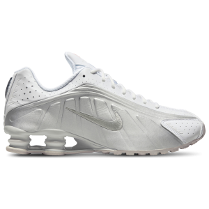 Nike Shox R4 - Men's - White/Metallic Silver