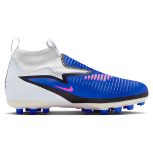 Nike Phantom 6 High Academy FG/MG - Boys' Grade School - Racer Blue/Pink Blast/White