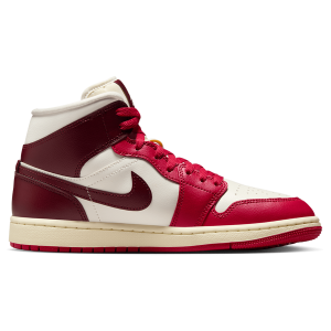 Jordan AJ 1 Mid - Women's - Dark Team Red/Sail/Coconut Milk