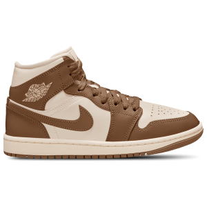 Jordan AJ 1 Mid - Women's - Light British Tan/Chalk