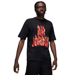 Jordan AJ 5 Fire '85 Short Sleeve Crew - Men's - Black/Red