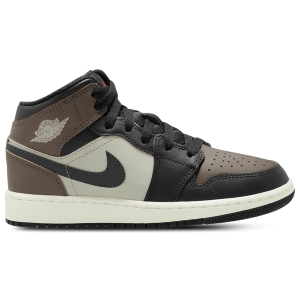 Jordan AJ 1 Mid - Boys' Grade School - Univ Red/Black/Phantom