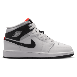 Jordan AJ 1 Mid - Boys' Grade School - Summit White/Black/Infrared