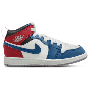 Jordan AJ 1 Mid - Girls' Preschool - Blue/Red/White