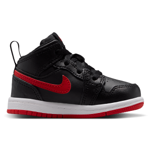 Jordan AJ 1 Mid - Girls' Toddler - Black/Univ Red/White
